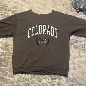 Urban Outfitters Brown Off-the-Shoulder Sweater